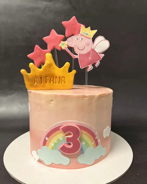 Tarta de Peppa Pig con el 3