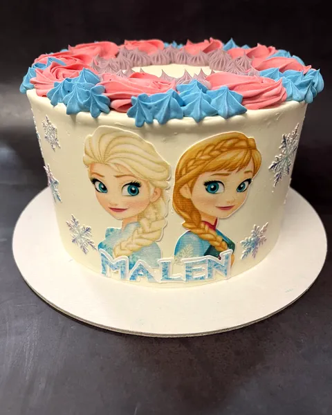 Tarta de Frozen con Elsa y Anna