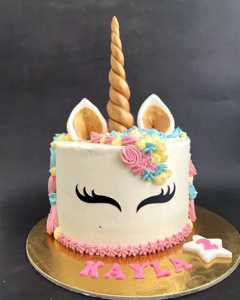 Tarta de unicornio con el 1