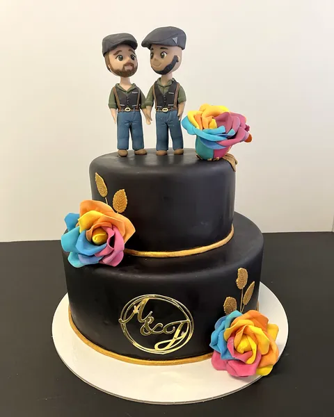 Tarta de boda de dos pisos