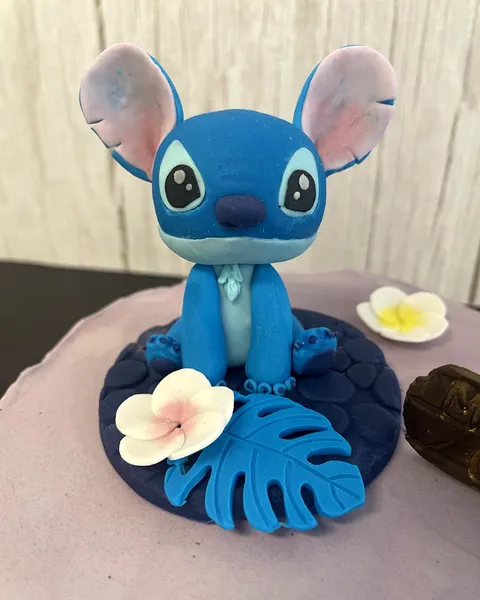Stitch hawaiano de fondant