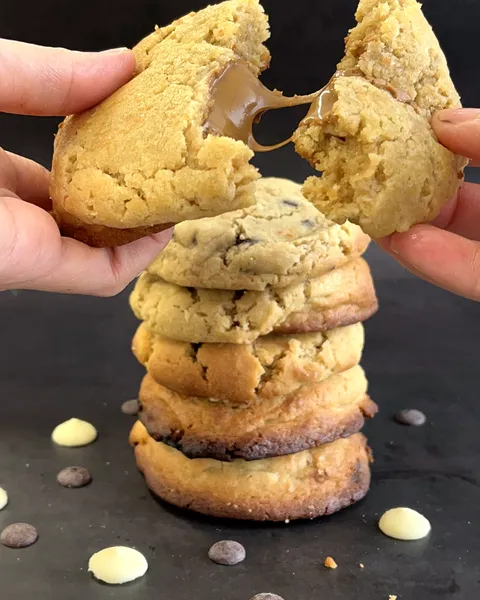 Galletas gruesas rellenas de crema