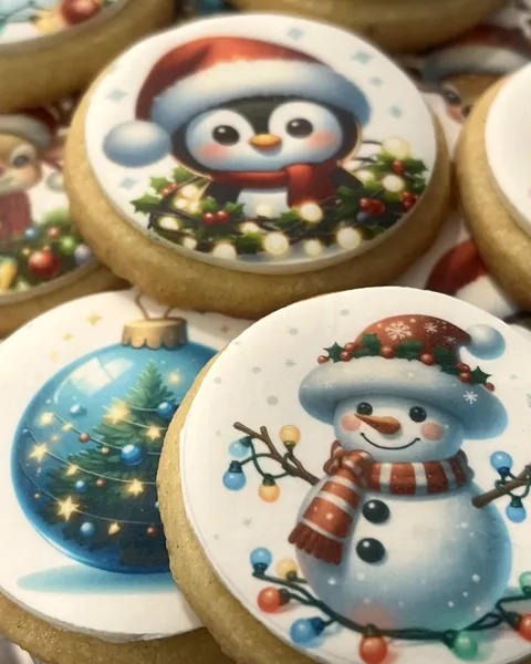 Galletas navideñas de muñeco de nieve y pingüino